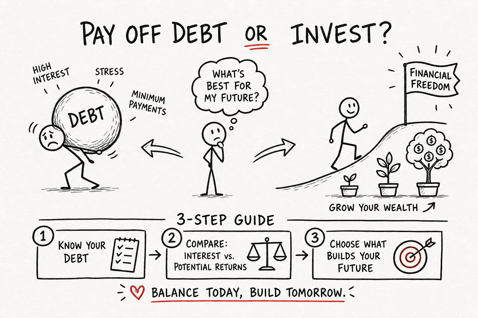 Should You Pay Off Debt Before Investing? A 3-Step Guide